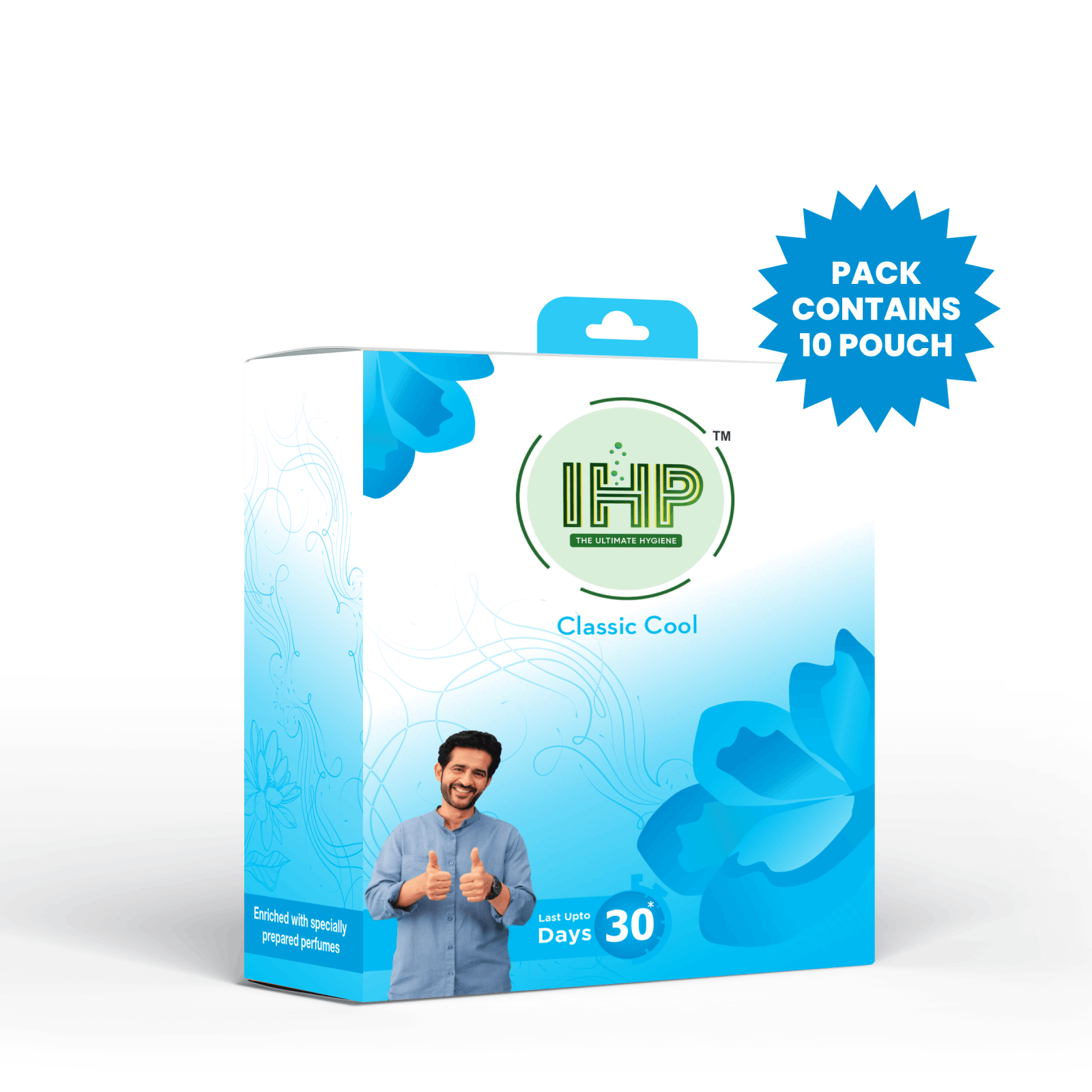 IHP GEL POUCH POCKET FRESHENER CLASSIC COOL | (COMBO OF 10)