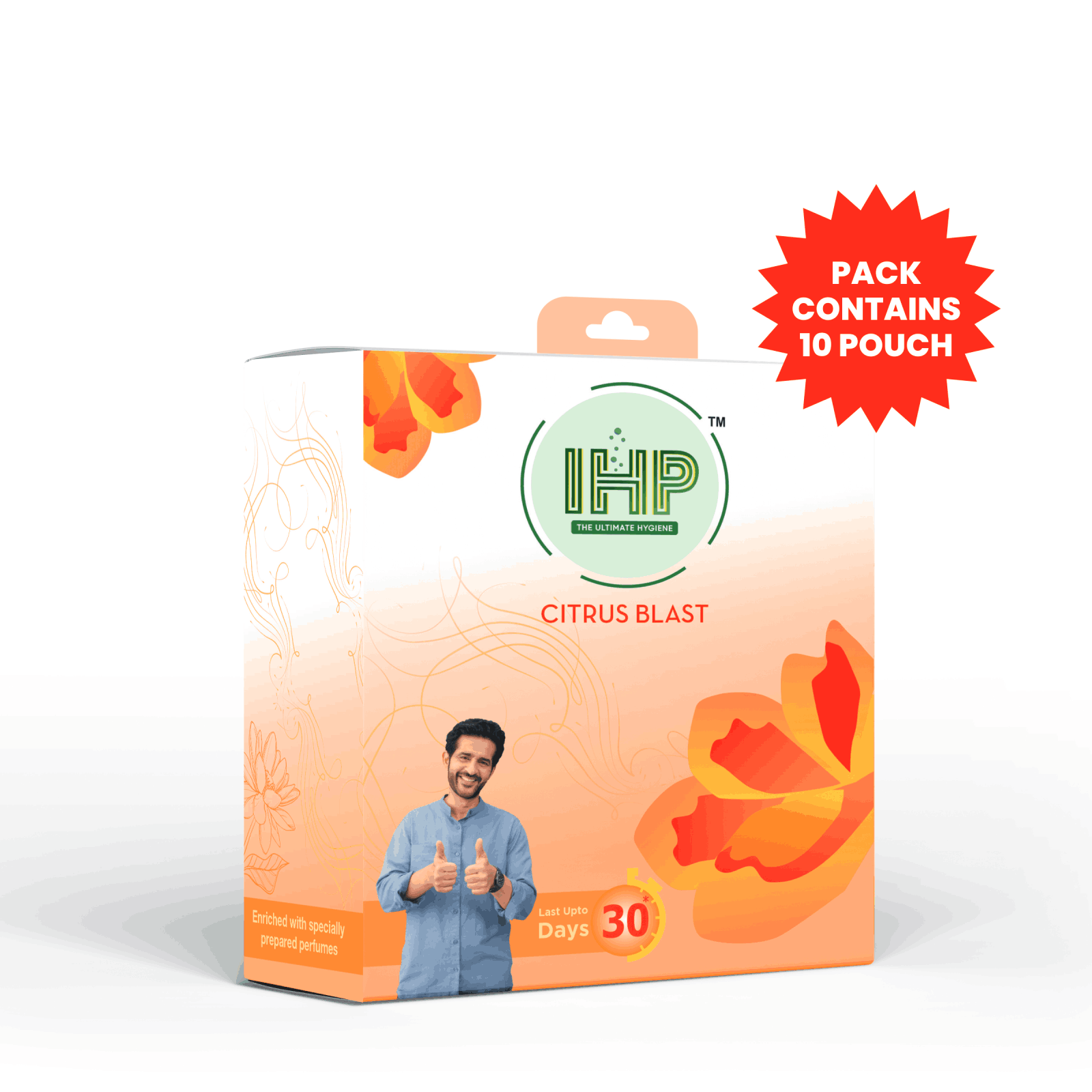 IHP GEL POUCH POCKET FRESHENER CITRUS BLAST | (COMBO OF 10)
